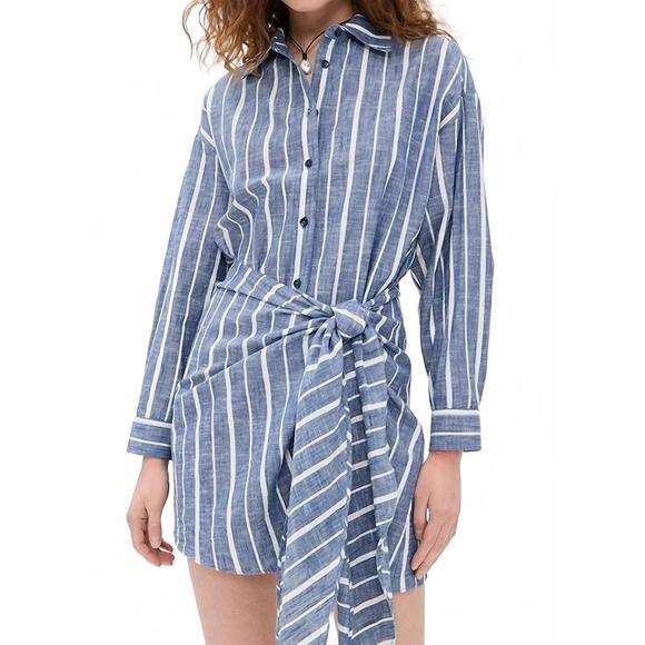 NEW APIECE APART alessandra mini dress in chambray blue